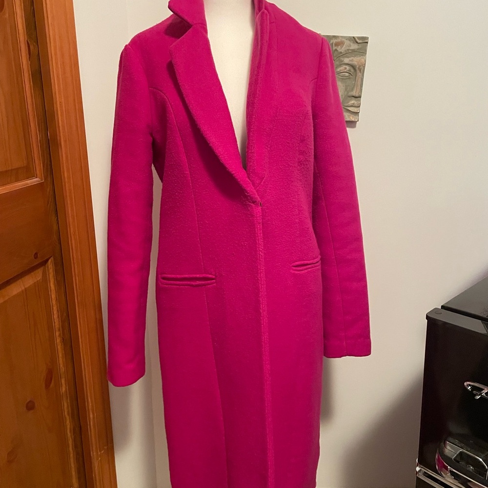 INC International Concepts Fuchsia Trench Coat
